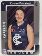 2025 AFLW TeamCoach | Silver Parallel #013 Kerryn Peterson | Carlton Blues