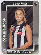2025 AFLW TeamCoach | Silver Parallel #019 Sarah Rowe | Collingwood Magpies