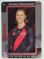 2025 AFLW TeamCoach | Silver Parallel #023 Georgia Nanscawen | Essendon Bombers