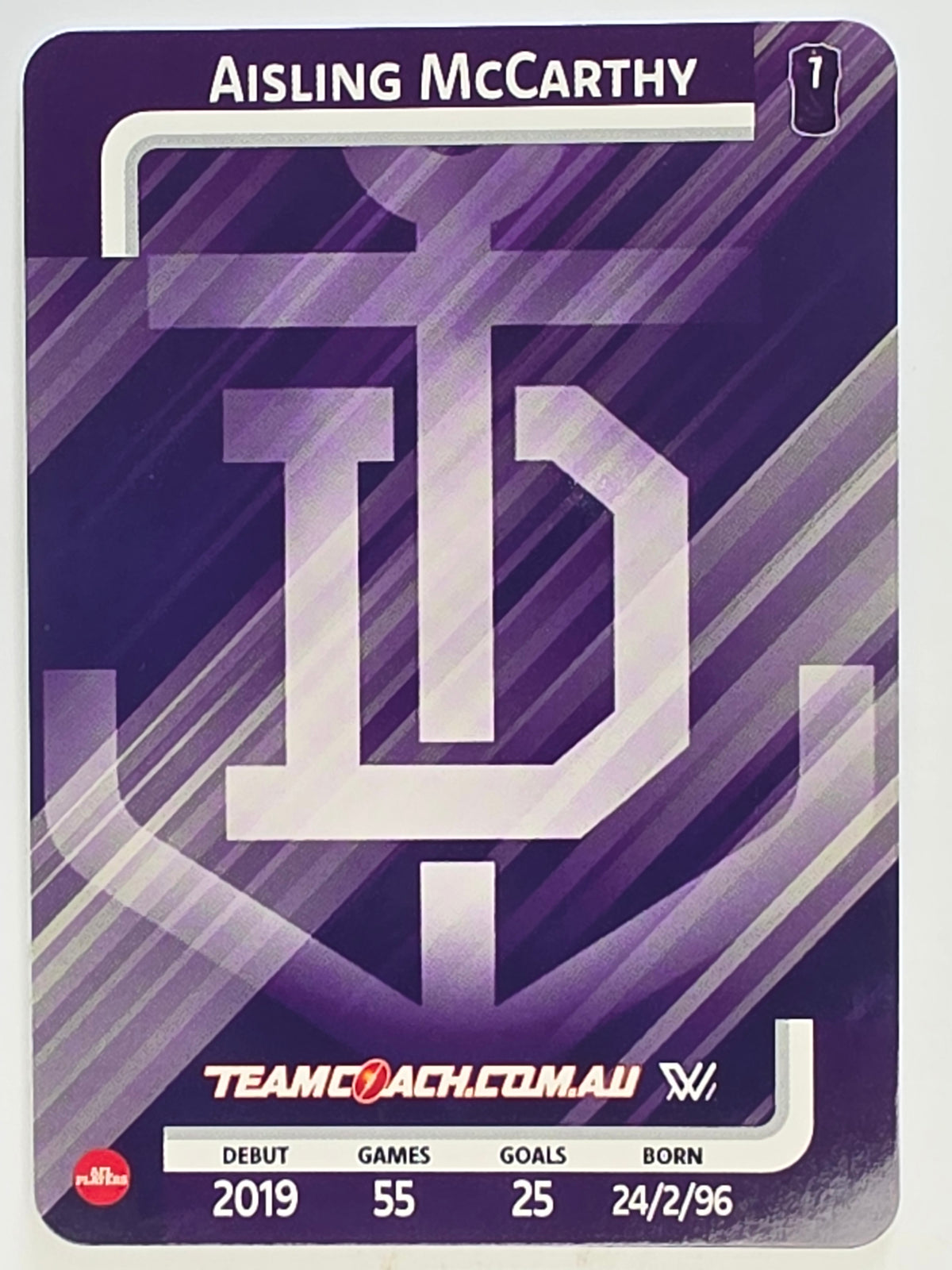 2025 AFLW TeamCoach | Silver Parallel #026 Aisling McCarthy | Fremantle Dockers