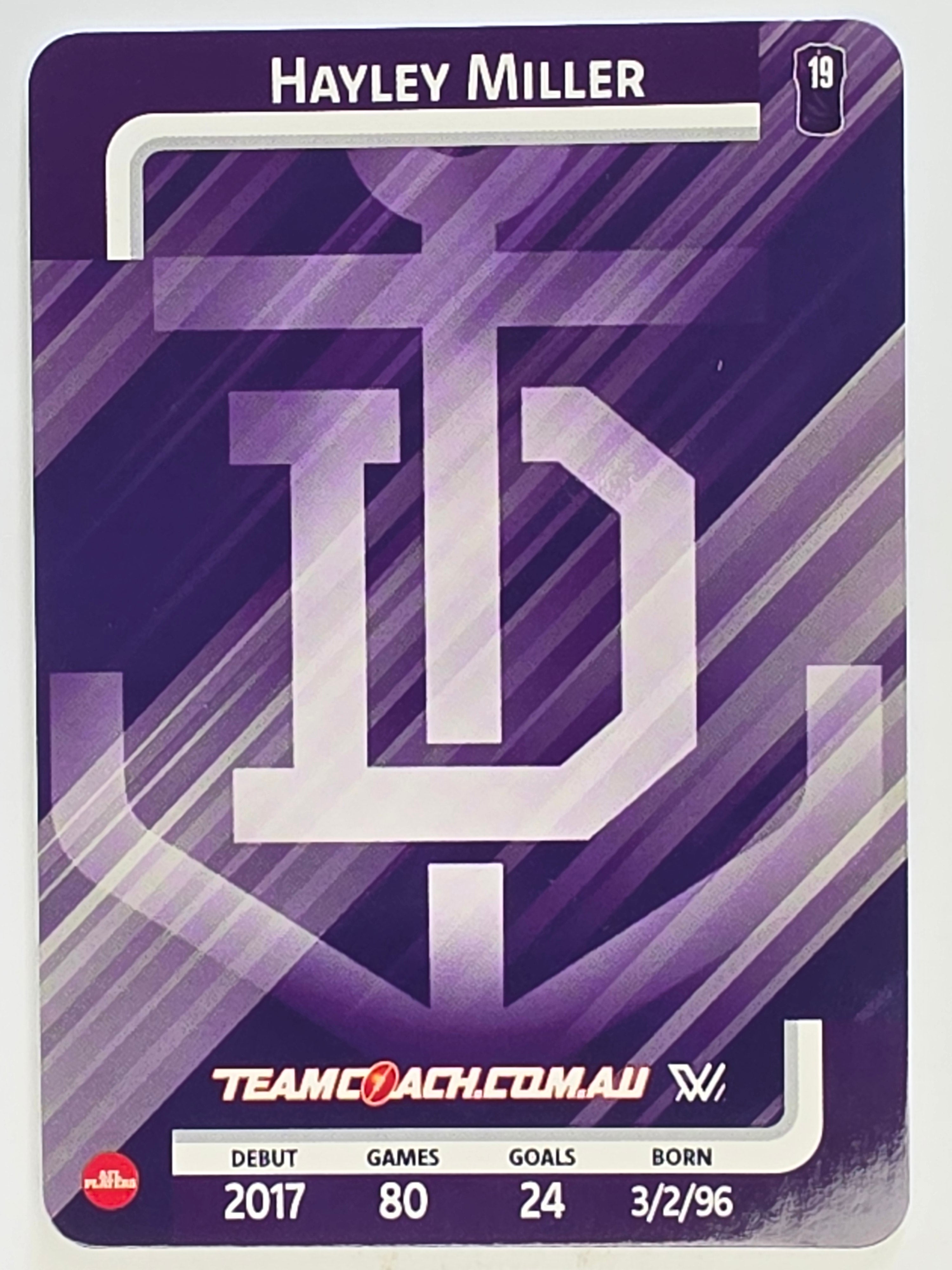 2025 AFLW TeamCoach | Silver Parallel #027 Hayley Miller | Fremantle Dockers