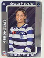2025 AFLW TeamCoach | Silver Parallel #035 Georgie Prespakis | Geelong Cats