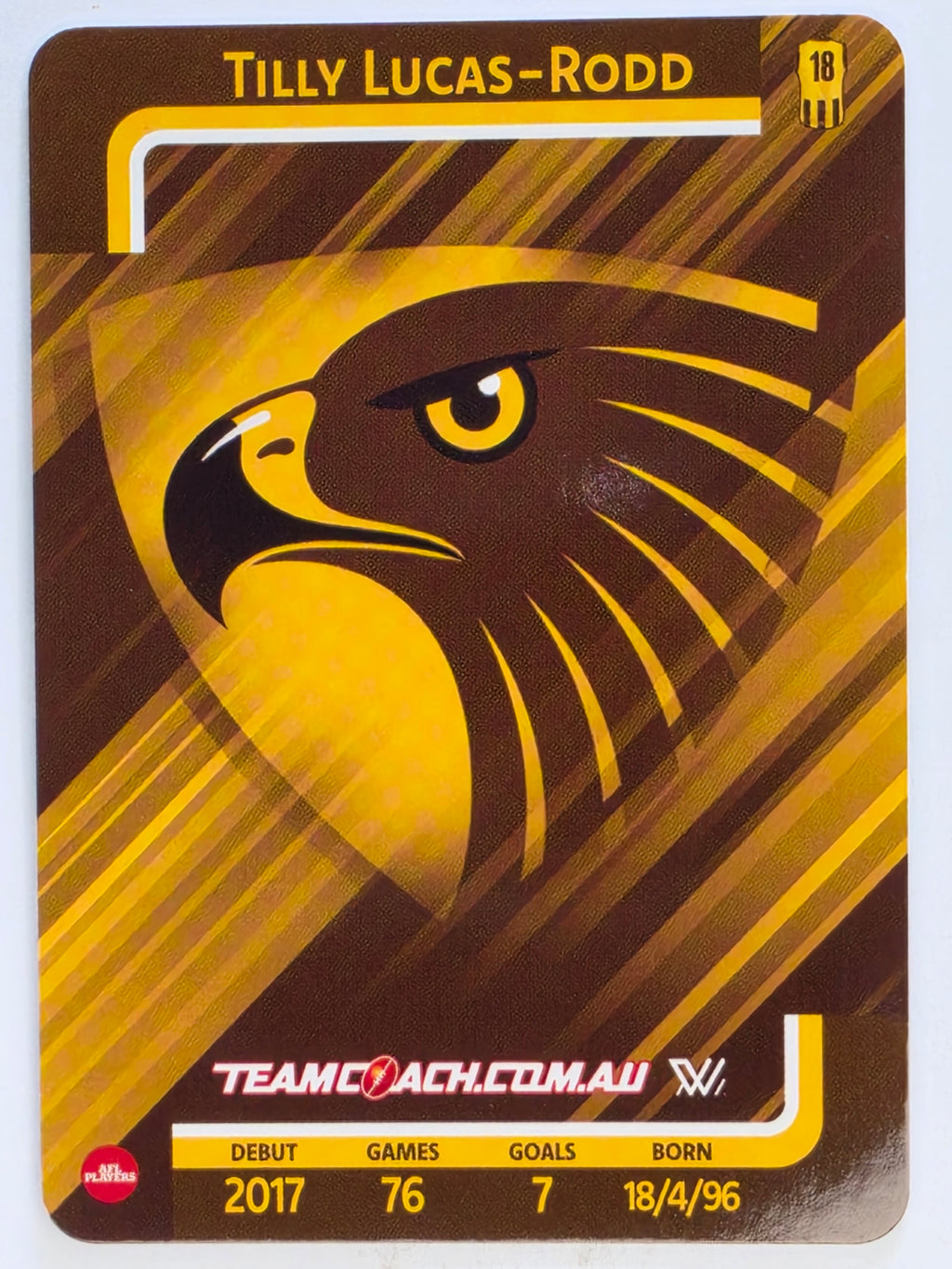 2025 AFLW TeamCoach | Silver Parallel #048 Tilly Lucas-Rodd | Hawthorn Hawks
