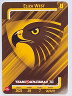 2025 AFLW TeamCoach | Silver Parallel #050 Eliza West | Hawthorn Hawks