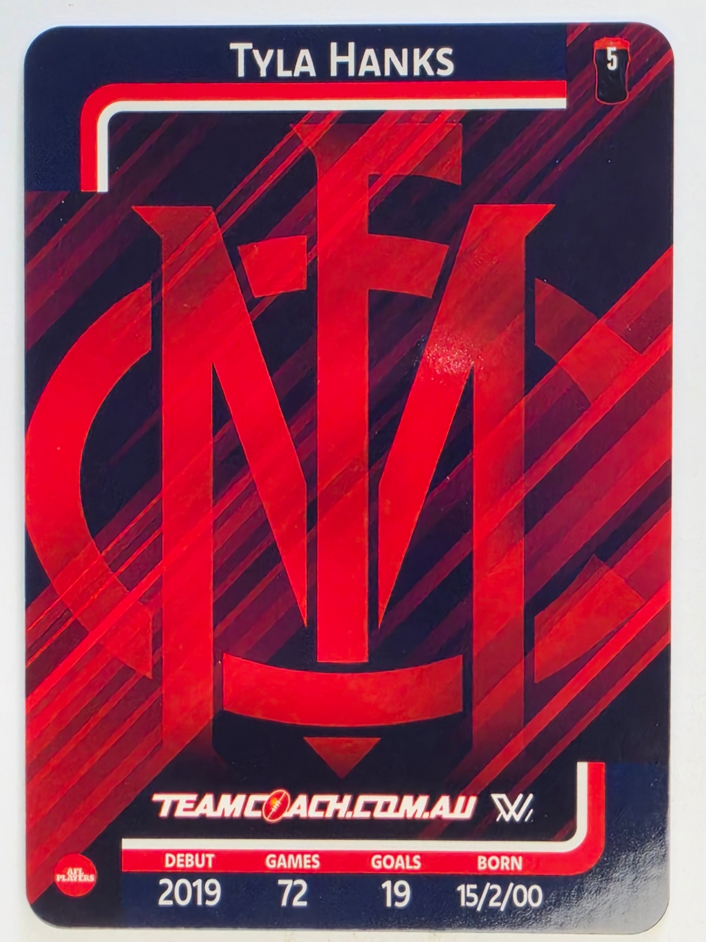 2025 AFLW TeamCoach | Silver Parallel #052 Tyla Hanks | Melbourne Demons