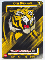 2025 AFLW TeamCoach | Silver Parallel #066 Katie Brennan | Richmond Tigers