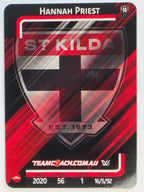 2025 AFLW TeamCoach | Silver Parallel #073 Hannah Priest | St. Kilda Saints