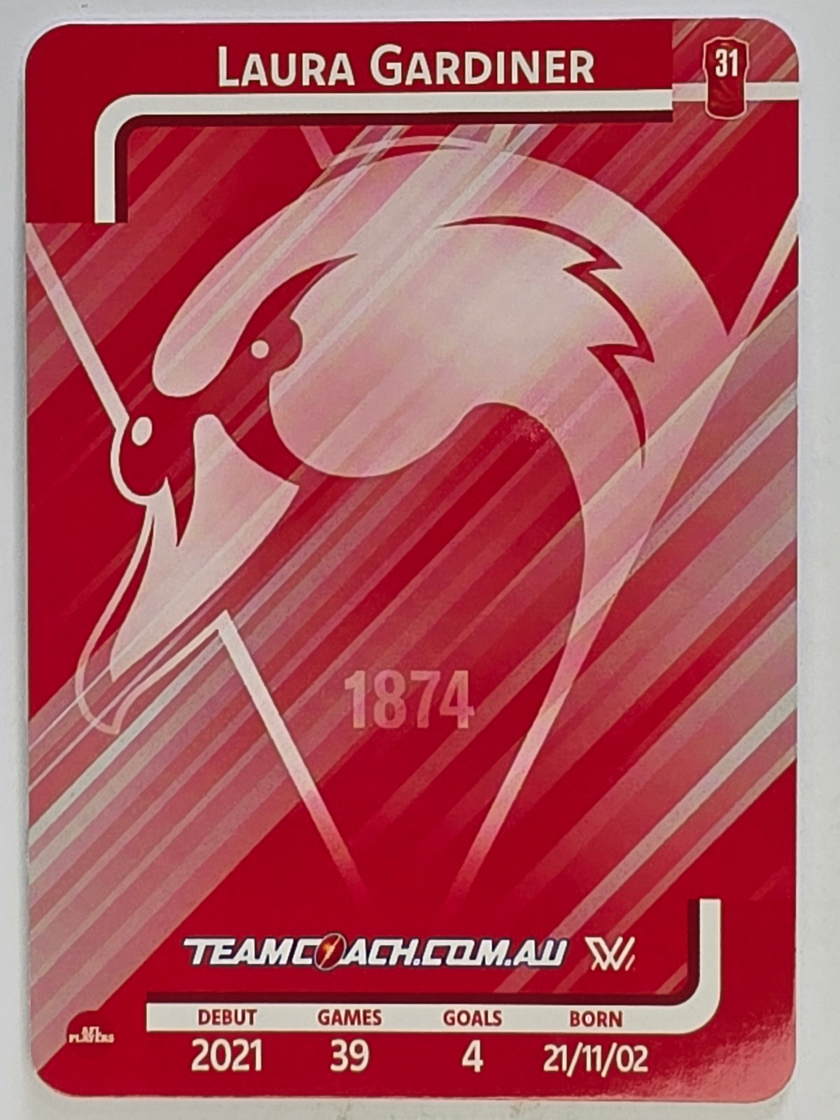 2025 AFLW TeamCoach | Silver Parallel #076 Laura Gardiner | Sydney Swans