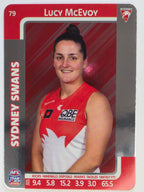2025 AFLW TeamCoach | Silver Parallel #079 Lucy McEvoy | Sydney Swans