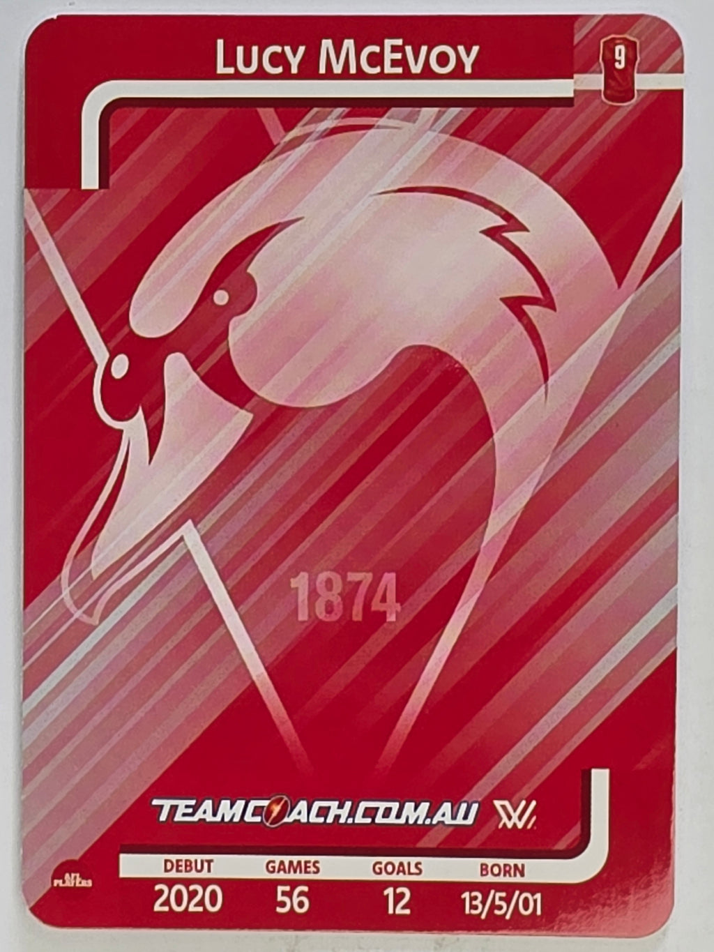 2025 AFLW TeamCoach | Silver Parallel #079 Lucy McEvoy | Sydney Swans