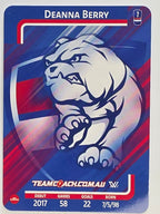 2025 AFLW TeamCoach | Silver Parallel #086 Deanna Berry | Western Bulldogs