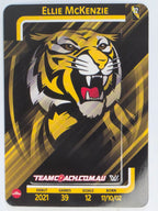 2025 AFLW TeamCoach | Blue Parallel #069 Ellie McKenzie | Richmond Tigers