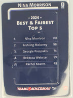 2025 AFLW TeamCoach | Best & Fairest #BF-07 Nina Morrison | Geelong Cats