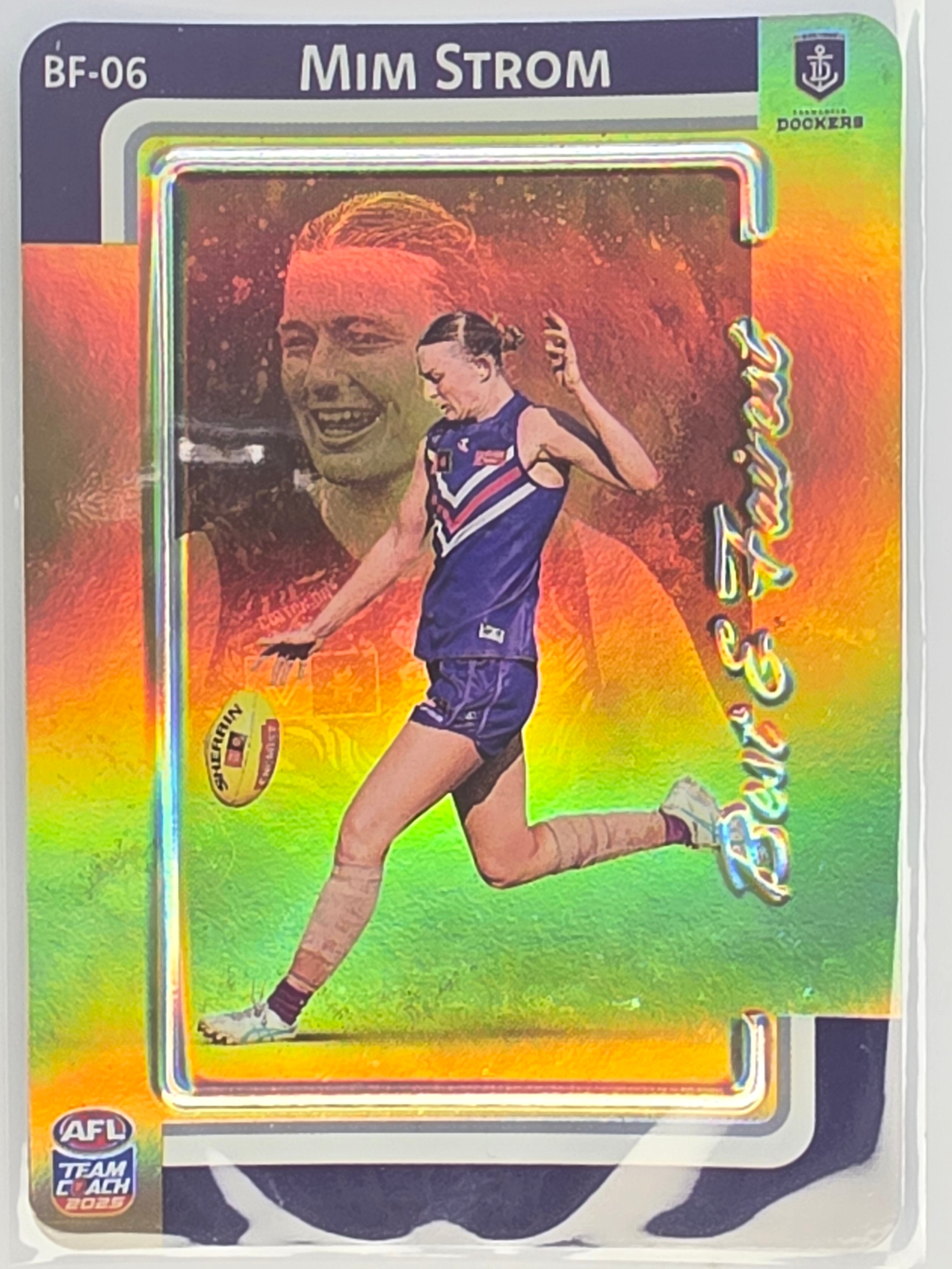 2025 AFLW TeamCoach | Best & Fairest GOLD #BF-06 Mim Strom | Fremantle Dockers