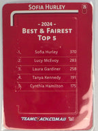 2025 AFLW TeamCoach | Best & Fairest GOLD #BF-16 Sofia Hurley| Sydney Swans