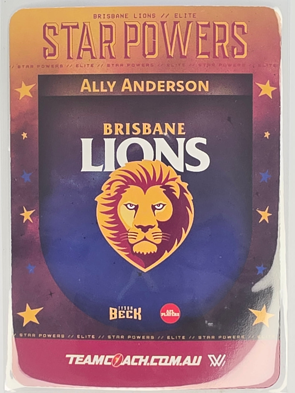 2025 AFLW TeamCoach | Star Powers #SP-02 Ally Anderson | Brisbane Lions