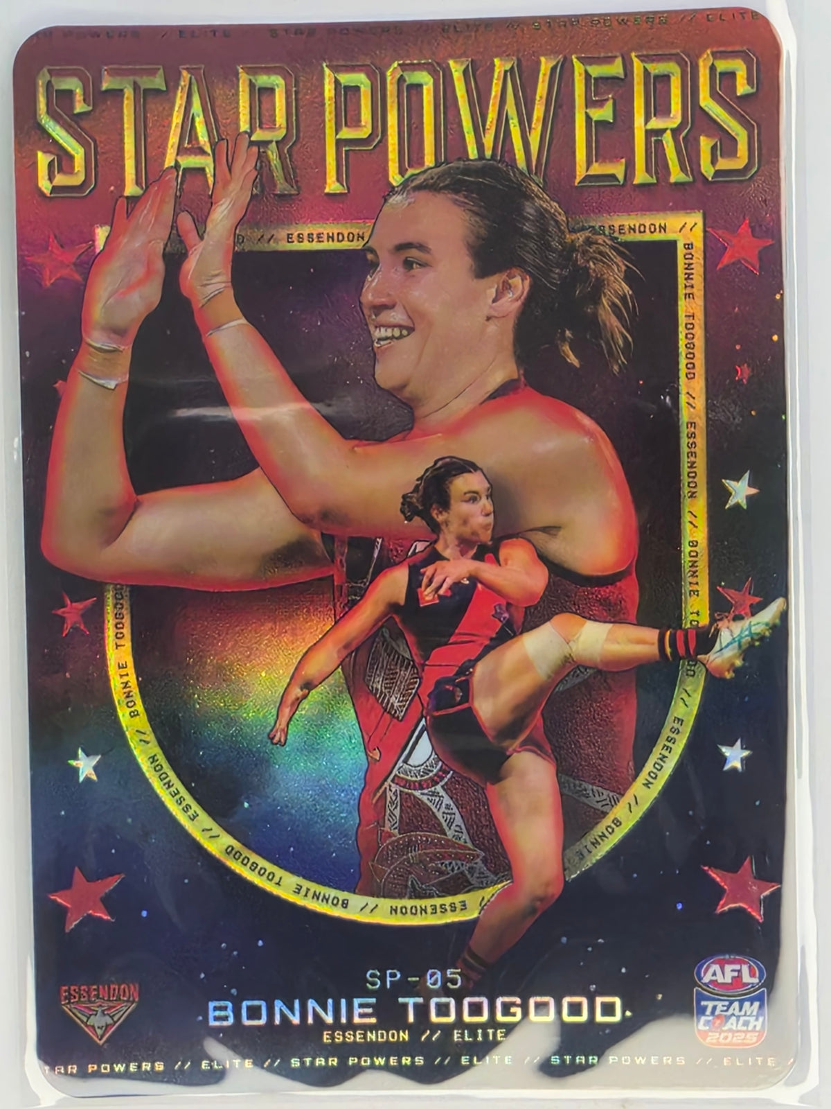 2025 AFLW TeamCoach | Star Powers GOLD #SP-05 Bonnie Toogood | Essendon Bombers
