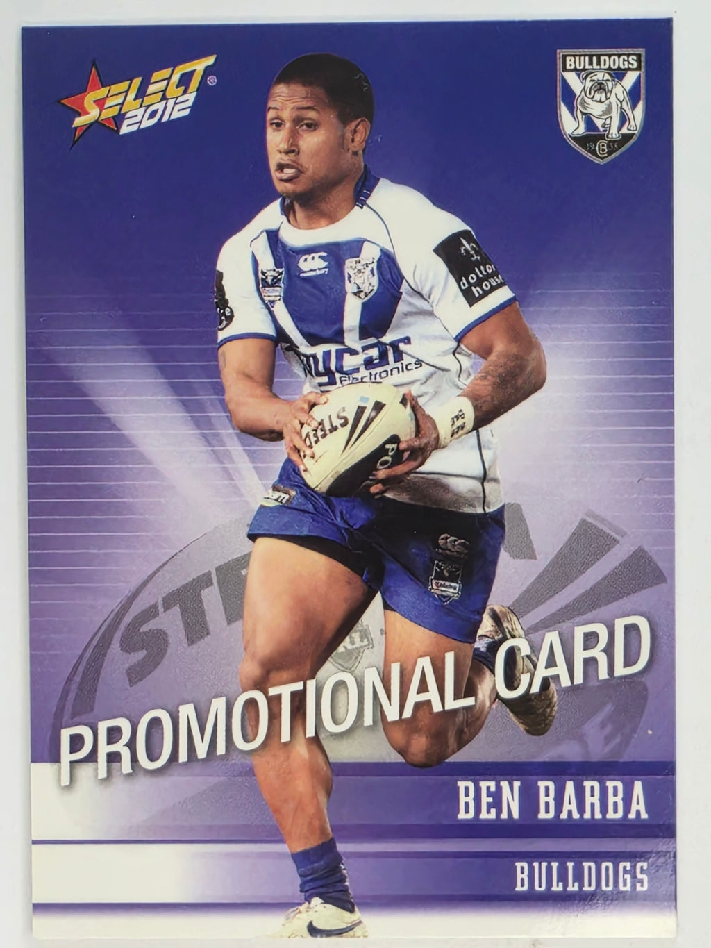 NRL 2012 Champions Promotional Card Base #26 Ben Barba Canterbury Bankstown Bulldogs