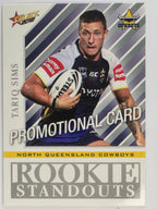 NRL 2012 Champions Promotional Card Rookie Standout #RS13 Tariq Sims North Queensland Cowboys