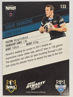 NRL 2012 Dynasty Promotional Card Base #133 David Simmons Penrith Panthers