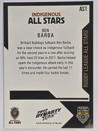 NRL 2012 Dynasty Promotional Card All Stars #AS1 Ben Barba Indigenious All Stars