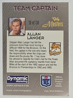NRL 1994 Masters | #010 Allan Langer | Brisbane Broncos
