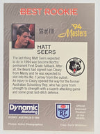 NRL 1994 Masters | #056 Matt Seers | North Sydney Bears