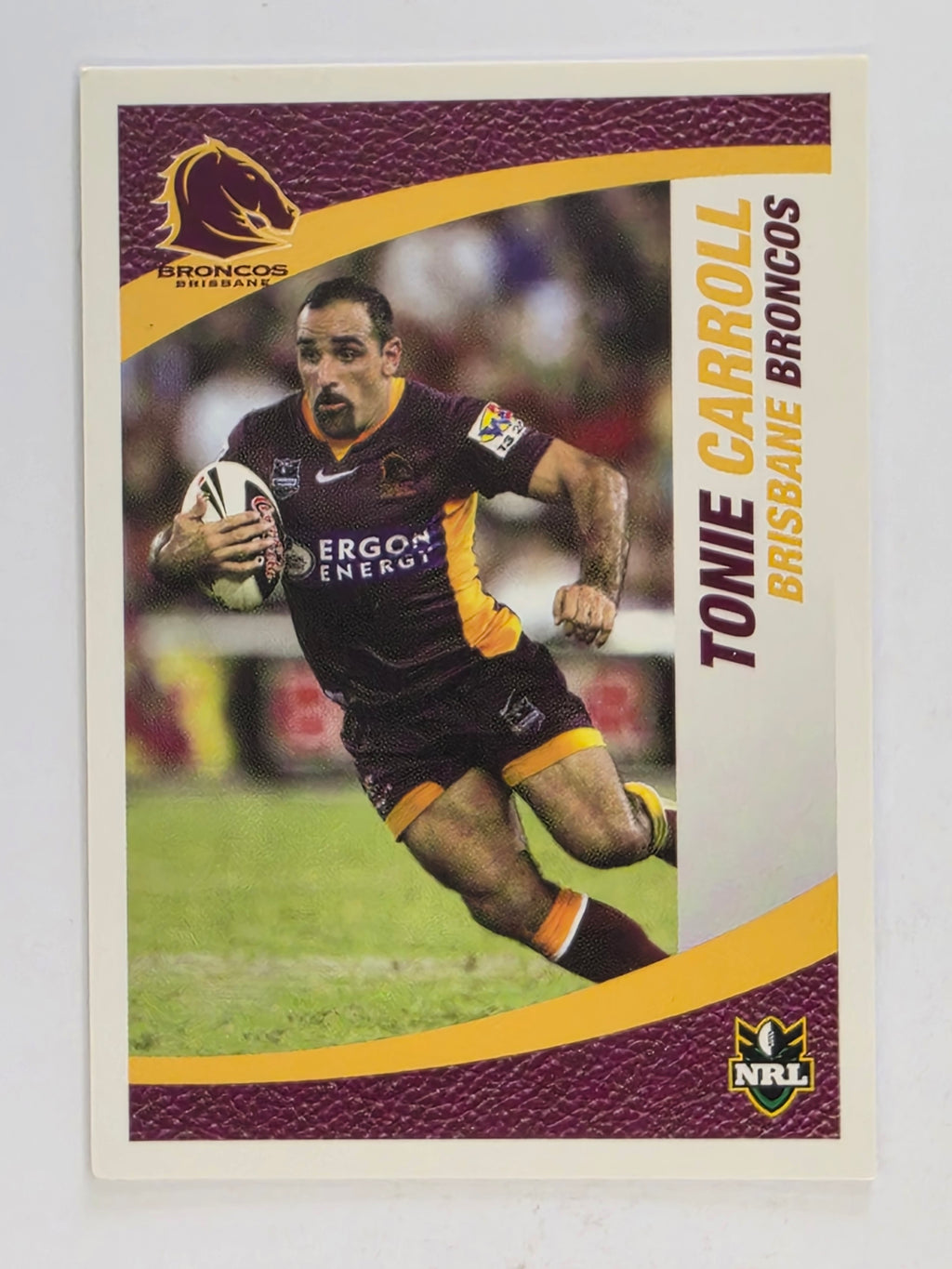 NRL 2008 Daily Telegraph | #001 | Tonie Carroll | Brisbane Broncos