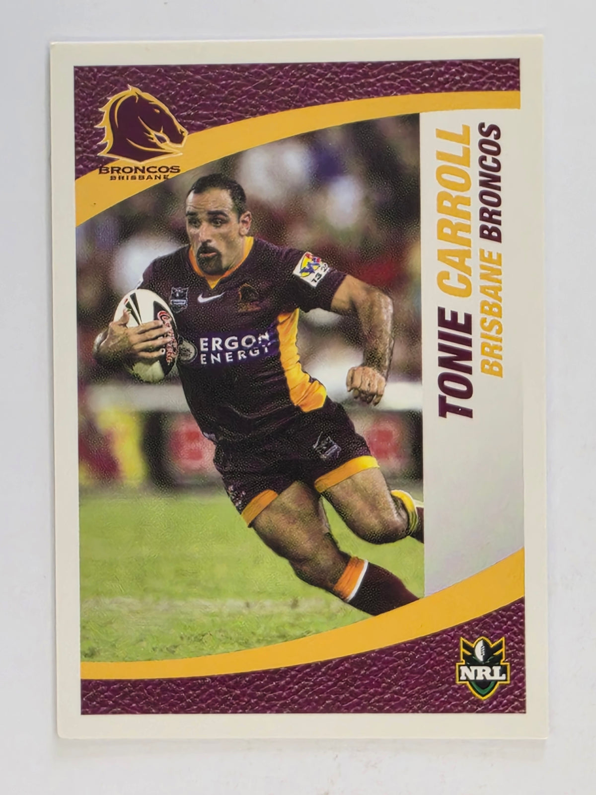NRL 2008 Daily Telegraph | #001 | Tonie Carroll | Brisbane Broncos