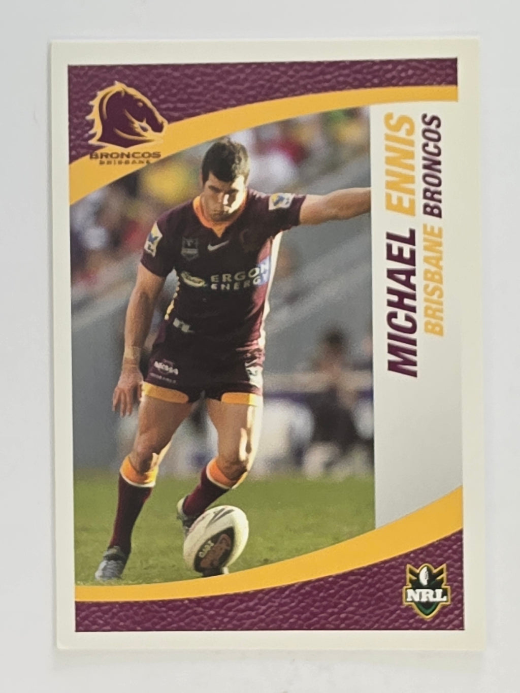 NRL 2008 Daily Telegraph | #003 | Michael Ennis | Brisbane Broncos