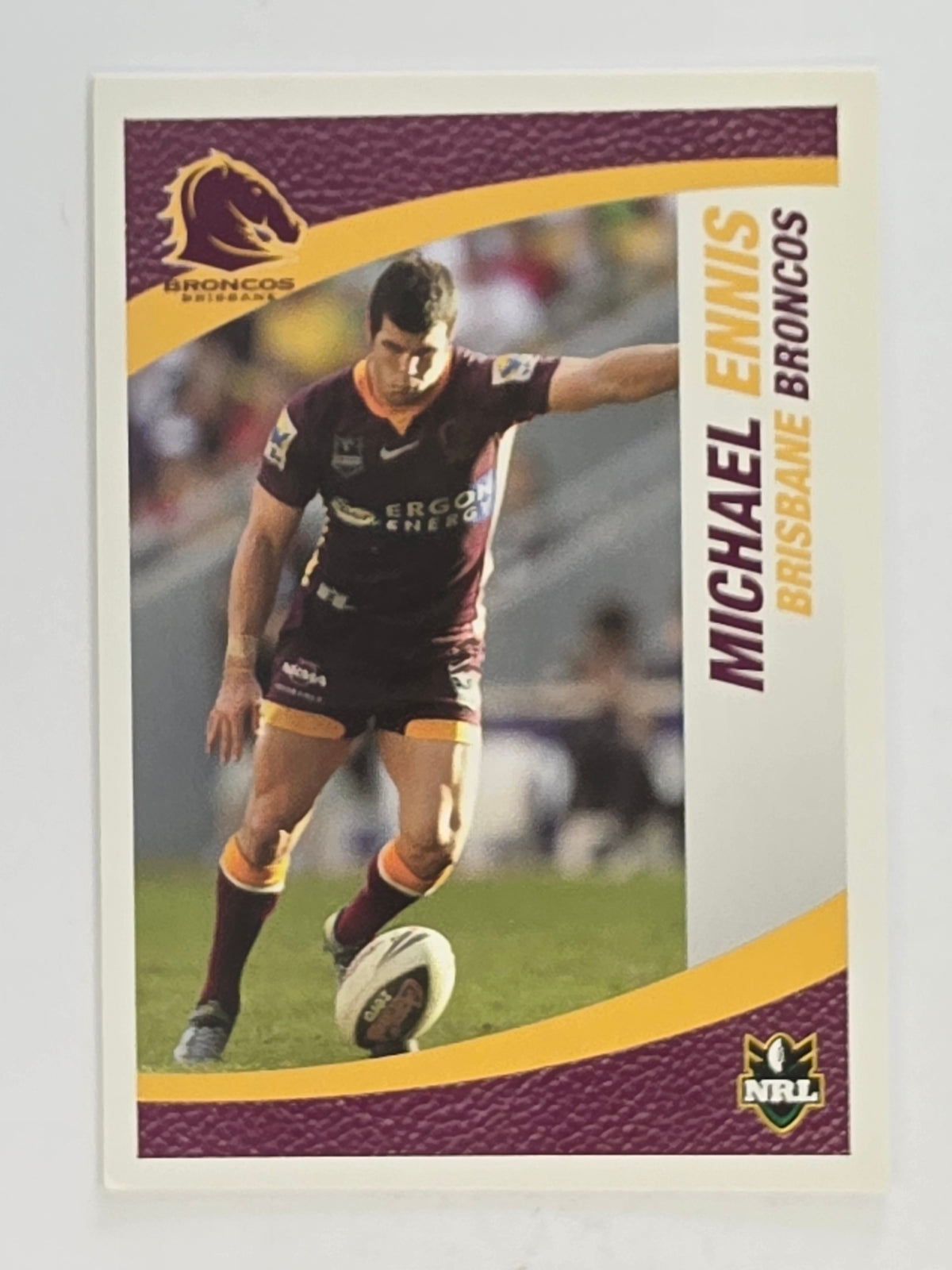NRL 2008 Daily Telegraph | #003 | Michael Ennis | Brisbane Broncos