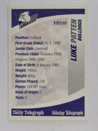 NRL 2008 Daily Telegraph | #017 | Luke Patten | Canterbury Bankstown Bulldogs