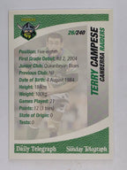 NRL 2008 Daily Telegraph | #026 | Terry Campese | Canberra Raiders
