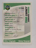 NRL 2008 Daily Telegraph | #027 | Todd Carney | Canberra Raiders