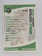 NRL 2008 Daily Telegraph | #028 | Neville Costigan | Canberra Raiders