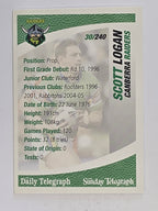 NRL 2008 Daily Telegraph | #030 | Scott Logan | Canberra Raiders