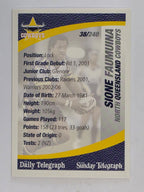 NRL 2008 Daily Telegraph | #038 | Sione Faumuina | North Queensland Cowboys