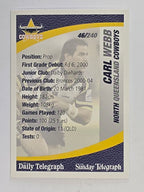 NRL 2008 Daily Telegraph | #046 | Carl Webb | North Queensland Cowboys