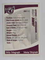 NRL 2008 Daily Telegraph | #053 | Jamie Lyon | Manly Warringah Sea Eagles