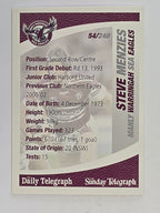 NRL 2008 Daily Telegraph | #054 | Steve Menzies | Manly Warringah Sea Eagles