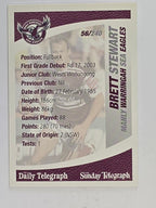 NRL 2008 Daily Telegraph | #056 | Brett Stewart | Manly Warringah Sea Eagles
