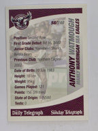 NRL 2008 Daily Telegraph | #058 | Anthony Watmough | Manly Warringah Sea Eagles