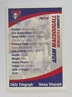NRL 2008 Daily Telegraph | #076 | Adam MacDougall | Newcastle Knights