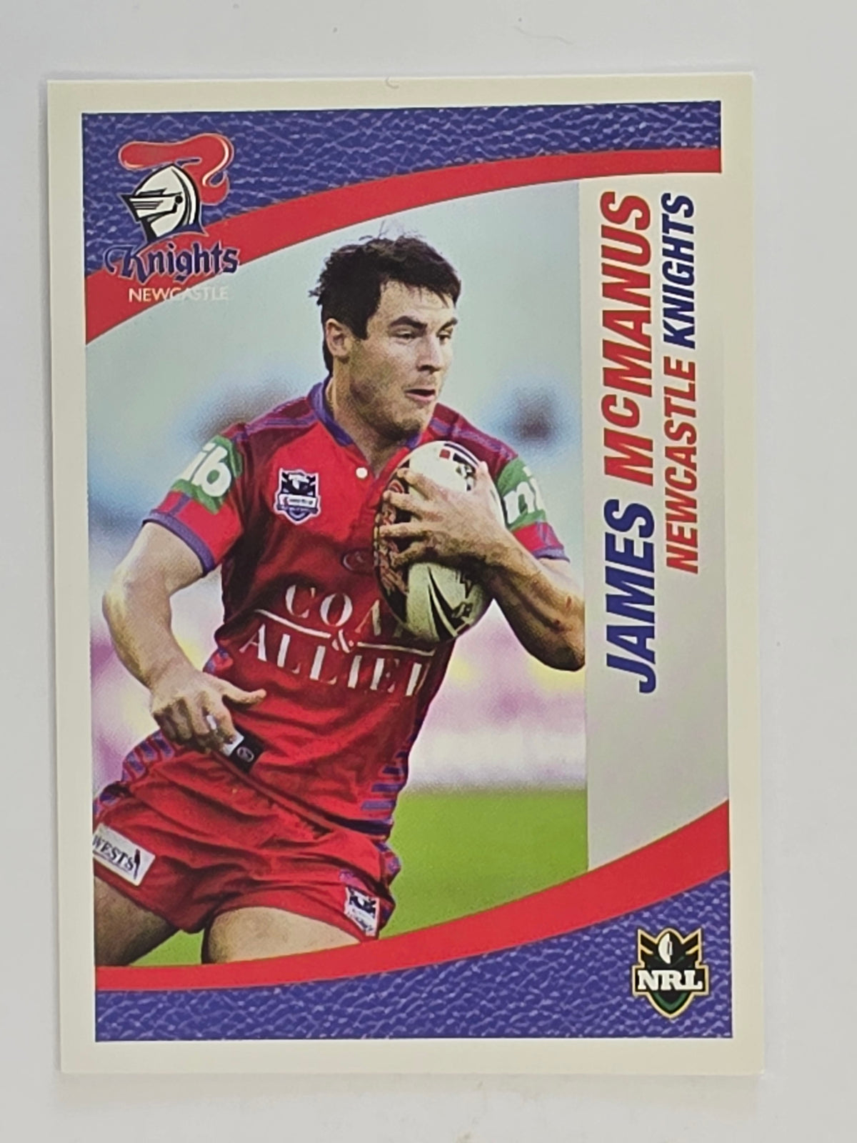 NRL 2008 Daily Telegraph | #077 | James McManus | Newcastle Knights