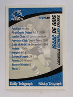 NRL 2008 Daily Telegraph | #112 | Isaac De Gois | Cronulla Sutherland Sharks