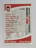 NRL 2008 Daily Telegraph | #134 | Matt Cooper | St George Illawarra Dragons