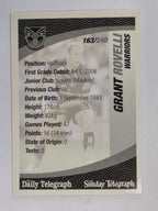 NRL 2008 Daily Telegraph | #163 | Grant Rovelli | New Zealand Warriors