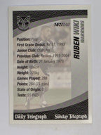 NRL 2008 Daily Telegraph | #167 | Ruben Wiki | New Zealand Warriors