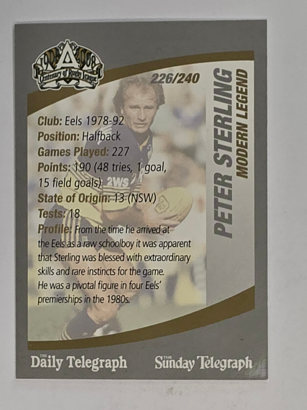 NRL 2008 Daily Telegraph | #226 | Peter Sterling Modern Legend