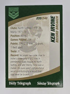NRL 2008 Daily Telegraph | #233 | Ken Irvine Record Breaker